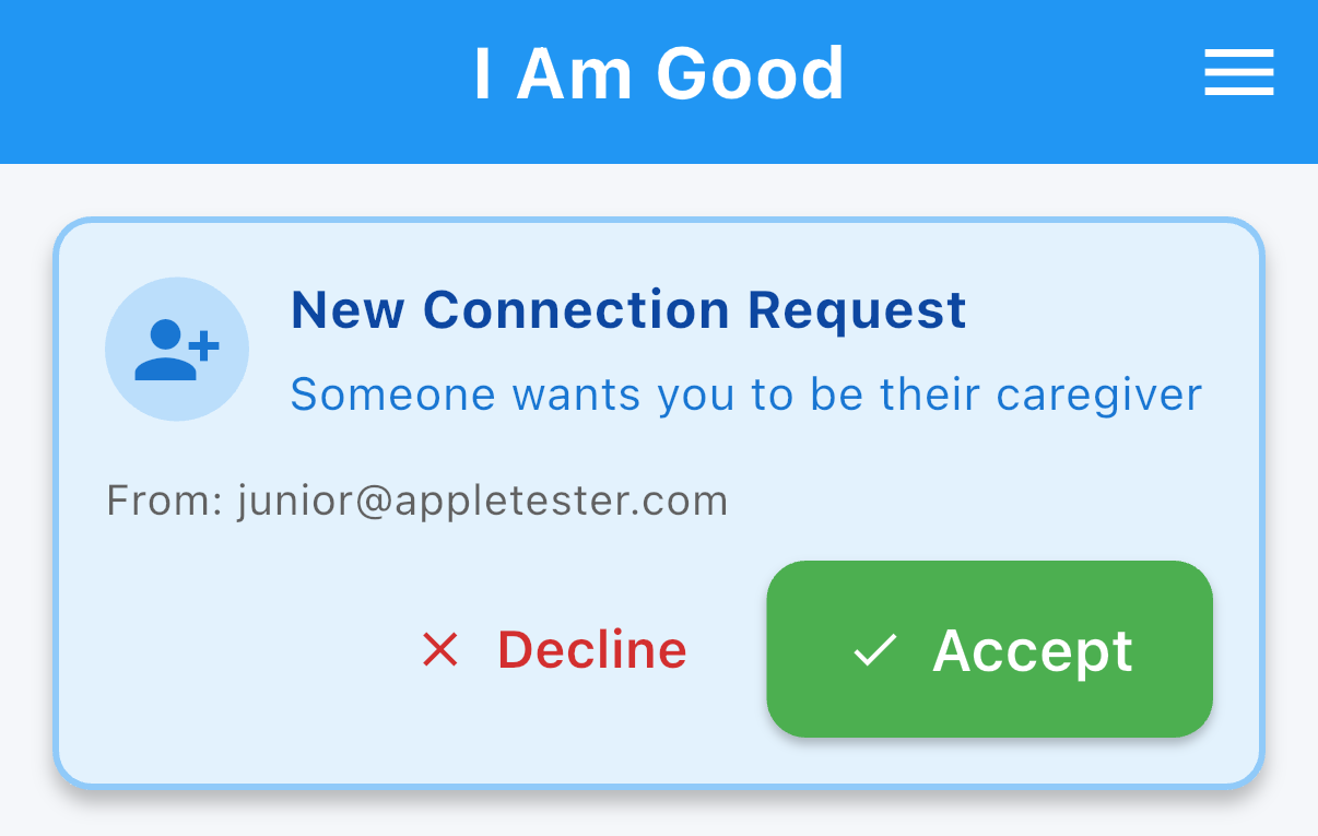 Accept connection