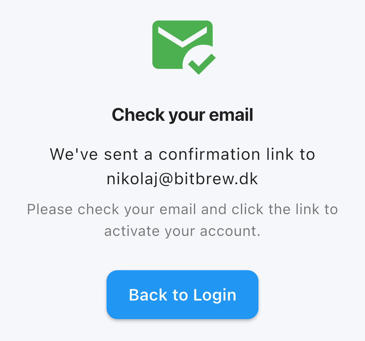 Check your email